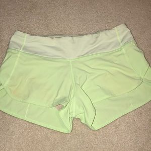 Lululemon lime green shorts